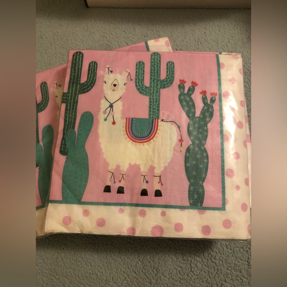 Brand new unopened with tags llama napkin set